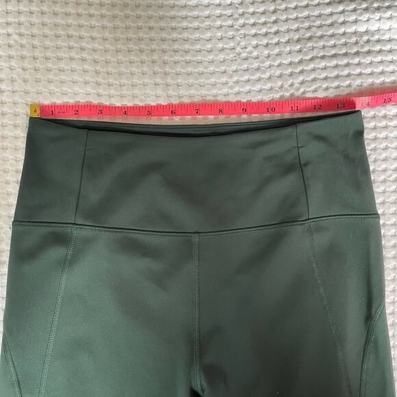 Girlfriend Collective Moss Green High Rise Capri Leggings - Picture 9 of 11